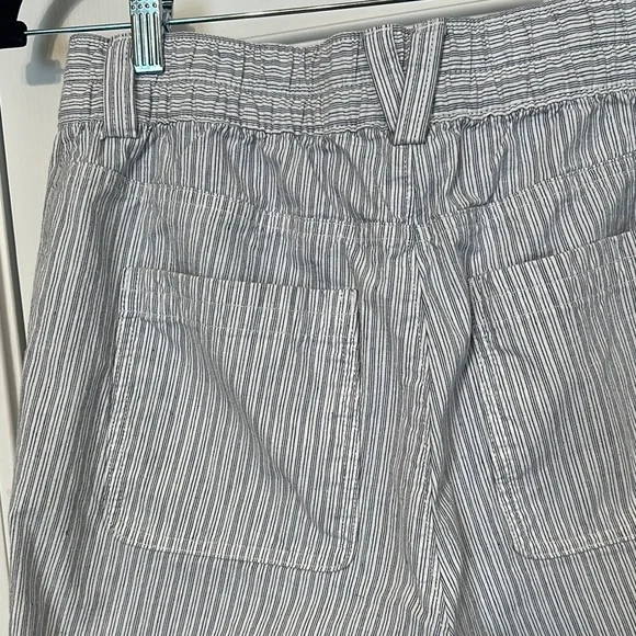 Duluth Trading Co. Blue and White Striped Cropped Pants size 8 EUC - Picture 5 of 6